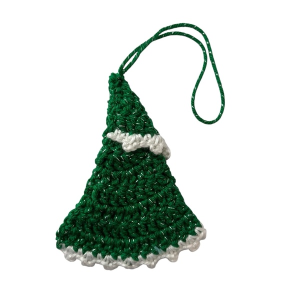 Hand Crafted Green and White Holiday Ornament - Picture 3 of 12